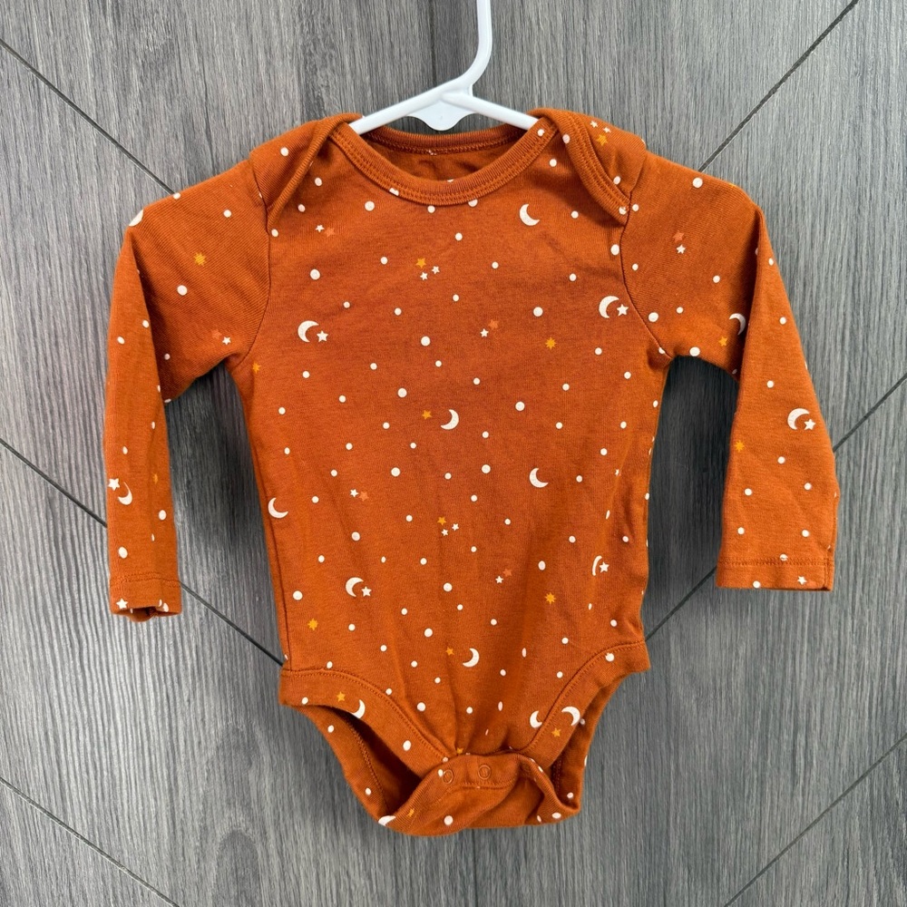 Old Navy Orange Starry Baby Girl Bodysuit
